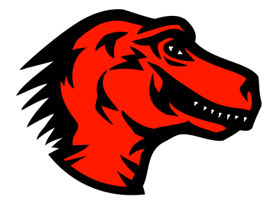 mozilla logo: red head of dinosaur